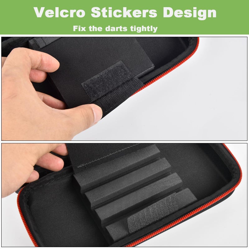 ALKOO Dart Case Holder Bag for 6 pcs Steel and Soft Tip Darts Set, Storage Organizer Holds 6 Darts and Tips, Shafts and Flights Accessories (Cases Only) (Red, Holds 6 darts) - Image 3